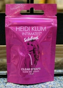 Heidi Klum Intimates Solutions Clear Bra Straps 1 Pair Adjustable Converts Bras - Picture 1 of 2