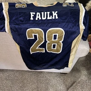 Reebok STL Rams Marshall Faulk #28 Jersey Men's XL Vintage Rare - Picture 1 of 5