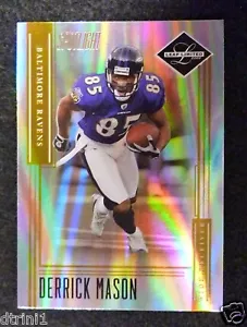 2006 Leaf Limited Spotlight Gold 88 Derrick Mason #/10 - RARE - Bild 1 von 3