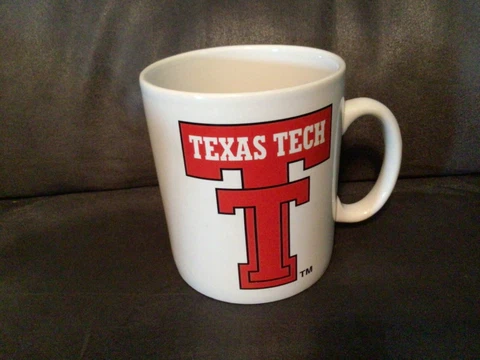 Texas Tech Red Raider Extra large Mug tallwhite with red letters must for a fan Cover
