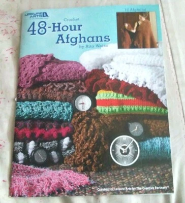 Leisure Arts 48 Hour Afghans Crochet Pattern Booklet 2004 - Image 1 of 4