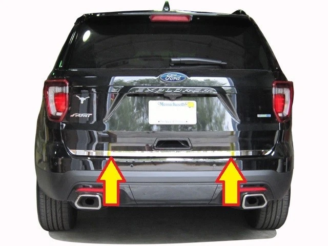 Tapicería de cubierta trasera cromada 1 pieza QAA acento de maletero de acero inoxidable para Ford Explorer 2016-2019 Foto 1 de 1