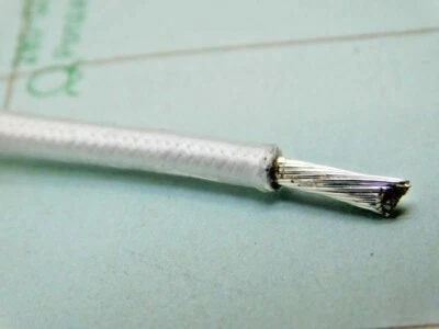 CAVO 1XAWG12 M22759/4-12 RAME OFC ARGENTATO ISOLAMENTO PTFE FIBERGLASS # - Immagine 1 di 2