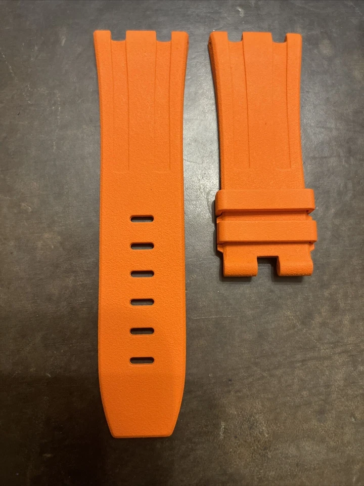 Correa de espiga de goma naranja AUDEMARS PIGUET 28/24 MM para Royal Oak Offshore Foto 1 de 2