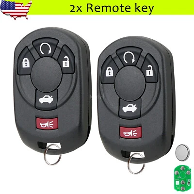 2 For 2005 2006 2007 Cadillac STS Keyless Entry Remote Car Key Fob M3N65981403 - Image 1 of 4