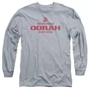 US MARINE CORPS OORAH Licensed Adult Men's Long Sleeve Graphic Tee Shirt SM-3XL - Picture 1 of 2
