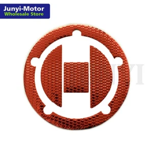 Gas Tank Fuel Cap Cover Pad Sticker For Suzuki GSXR-600/750/1000 04+ Chrome Red - Picture 1 of 3