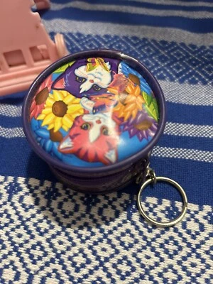 Винтажный Lisa Frank круглый мини брелок монета сумочки - Изображение 1 из 4