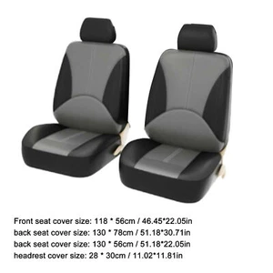 Breathable PU Leather Car Seat Covers For SUV Full Set/Front Cushions Interior - Picture 1 of 5