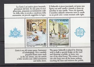 San Marino ~ 1989 Europa hoja de recuerdo Sc# 1171 **/NH (mr014) - Imagen 1 de 2
