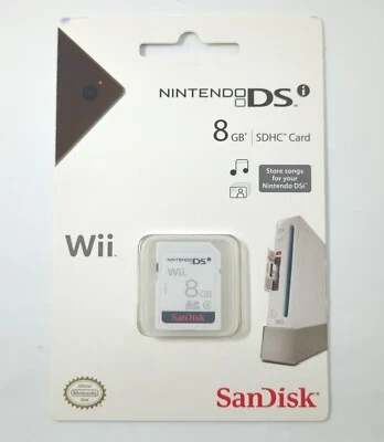 Wii & DSi 8GB SDHC Karte - NEU & OVP - Official Nintendo, SanDisk, Selten
