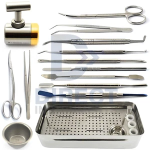 PRF Box Set Bone Mill Crusher Periosteal Elevator Prichard Molt Implant Surgery - Picture 1 of 12