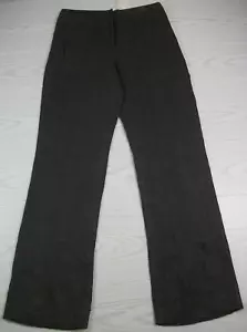 100% Linen Pants Womens 2 Gray Herringbone 6397 Dress Pants High Rise New $445 - Picture 1 of 12