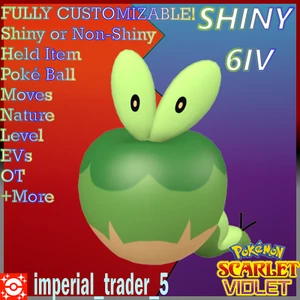 Pokémon Scarlet and Violet ✨SHINY✨ Applin  W/ Best 6IV + Customizable - Picture 1 of 1