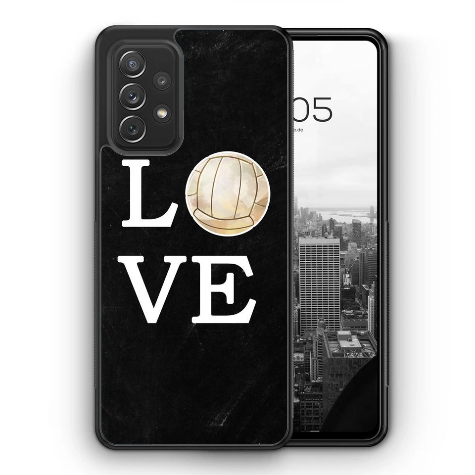 MUNIQASE Love Volleyball Silikon Hülle für Samsung Galaxy A z.B. A15 A16 A35 A54 A55 uvm.