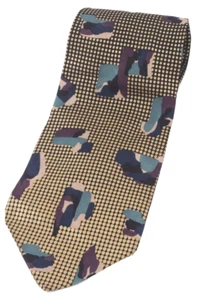 Vintage Tessuti Men's Neck Tie Handmade 100% Silk Geometric Pattern - Picture 1 of 3