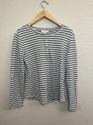 Vintage X America Womens Size Medium White With Black Stripes, Long Sleeve - Image 1 of 4