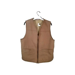 Carhartt Men's Vest Size Medium Beige Brown Shepard Lined Duck Cotton Vintage - Bild 1 von 13