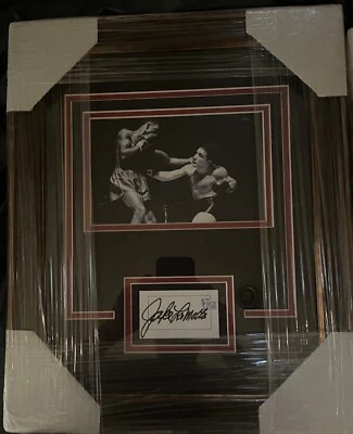 Jake LaMotta Firmado Enmarcado Con 8x10 Foto Toro Salvaje JSA Foto 1 de 4