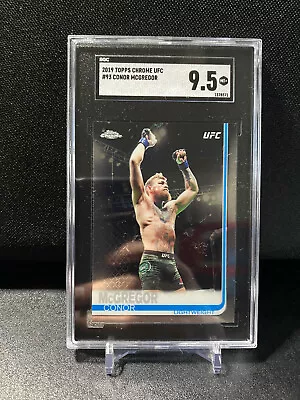 2019 Topps Chrome UFC Conor McGregor #93 Base Card SGC 9.5 MINT+ - Image 1 of 2
