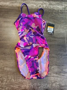 Nike Competitive Swimsuit Women's 24 Girl's 8 Floral Camo NESS7110-636 - Picture 1 of 8