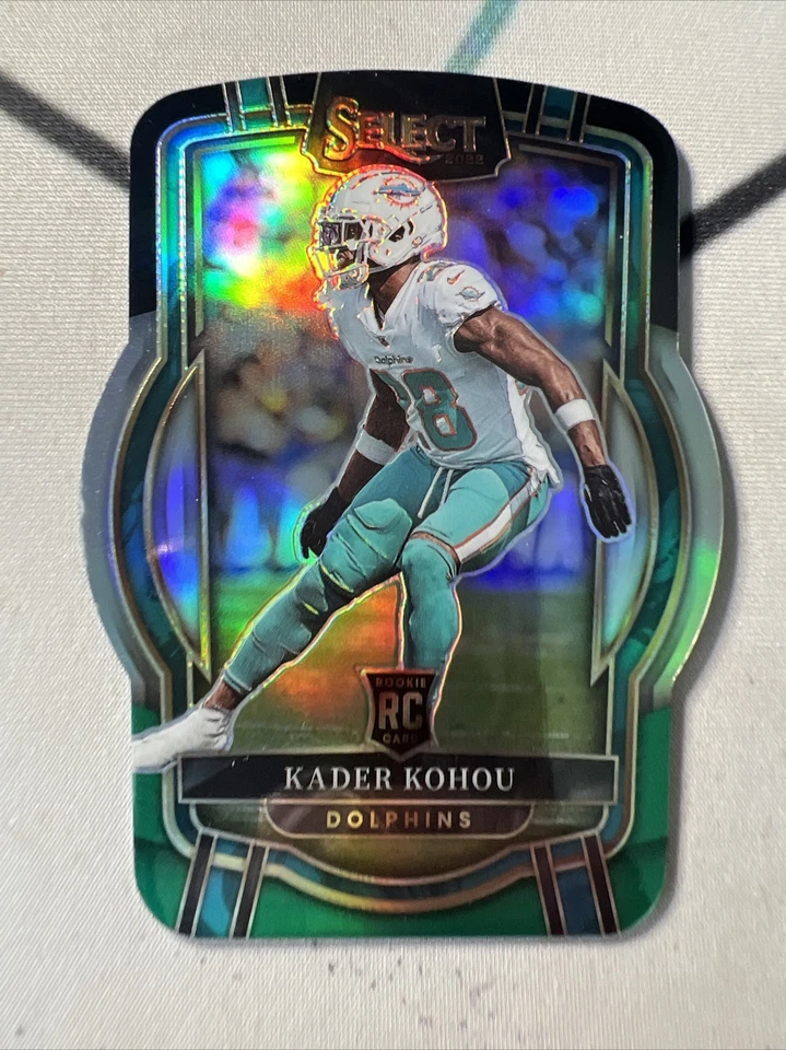 2022 Select Prizm Black & Green Die-Cut RC #240 Kader Kohou Club Level Dolphins - Image 1 of 1