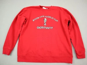 FIFA World Cup Sweatshirt Men Large Red 2006 Germany Official Soccer Sweater L - Picture 1 of 9