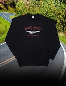 MOTO GUZZI "MANDELLO" SWEATSHIRT BLACK - Imagen 1 de 2