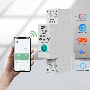 Disjoncteur WiFi Programmable 63A avec Compatibilit?? Assistant Vocal - Photo 1/12