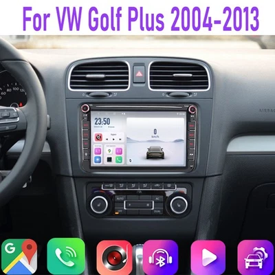 8'' 6+128GB For VW GOLF Plus 2004-2013 Car Radio Google Map Wireless Carplay GPS - Image 1 of 4