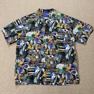 Pendleton Hawaiian Shirt Mens Large Loose Fit Rayon Aloha State Surfing Hawaii - Picture 1 of 9