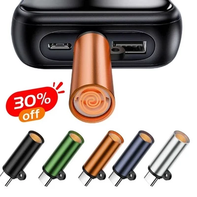 for Lighter Mobile Phone Portable Can Be on The Pla ne Convenient USB Windproof  - Image 1 of 4