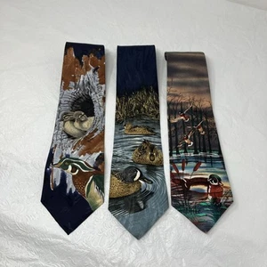 3 Field & Stream Mens Silk Tie Necktie Ducks Nature Hunting Hunter Father USA - Picture 1 of 10
