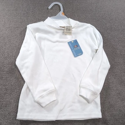Faded Glory Boys Turtleneck Shirt 4T White Stretch Long Sleeve NWT Vtg  - Image 1 of 4