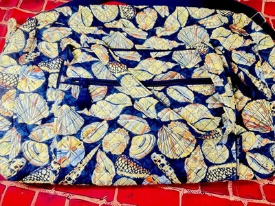 Vera Bradley Weekender Travel Bag Carry On Shell Navy Blue - Image 1 of 3