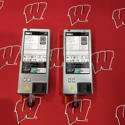 2 Dell  R530 R630 R730 T430 T440 495W 80 Plus PSU Power Supply  - Image 1 of 3