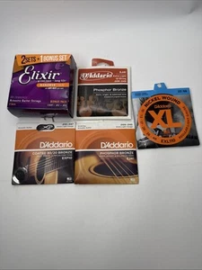 Lotto Corde Chitarra Acustica D'addario Nickel Wound, Bronze, Elixir Bronze - Foto 1 di 11