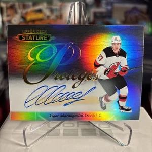 2020-21 Upper Deck Stature Yegor Sharangovich AUTO Protégés Rookie RC SSP ⭐️MINT - Picture 1 of 2