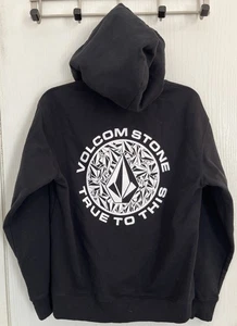 Sudadera con Capucha Volcom Stone Para Hombre Pequeña Calce Clásico Patinador Negro Blanco Logo - Imagen 1 de 8