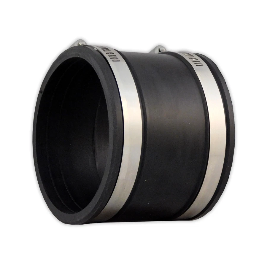 3-1/2'' 90mm Flexible Rubber Fitting Straight Pipe Connector Coupling, Clamps - Image 1 of 4