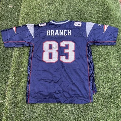 Camiseta deportiva Reebok NFL Patriots Wes Welker XL azul marino plateada camisa retro Foto 1 de 4