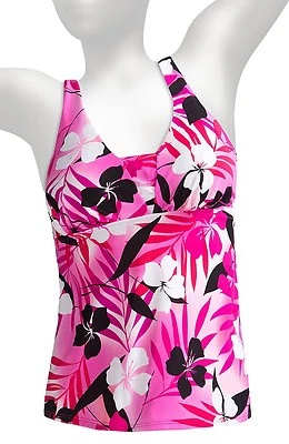 Новый с Ярлыками MIRACLESUIT отдельные, лагуна цветочный танкини (только верхний), розовый, 10 12 14 - Изображение 1 из 2