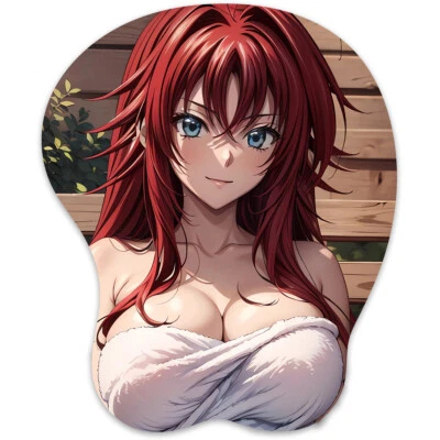 3D Mousepad Oppai Mouse pad with Wrist Rest Pain Relief Anime Manga pad Gremory - Image 1 of 4