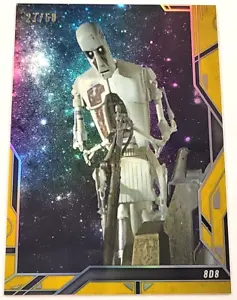 2018 Topps Finest Star Wars #DV-3 Gold Refractor #27/50 8-D8 Torture Droid - Picture 1 of 2