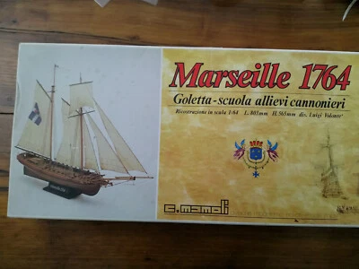 kit nave in legno da costruire Mamoli Marseille scala 1:64 - Immagine 1 di 4