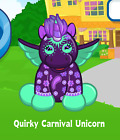 Webkinz Quirky Carnival Unicorn Virtual PET Adoption Code Only Messaged Webkinz!