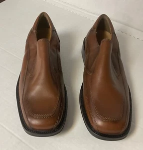 New size 8M MEN’S DOCKERS Proposal Slip-On Loafers Leather SHOES brown - Picture 1 of 7