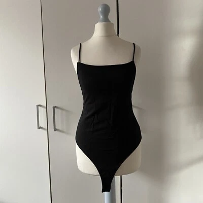 Free People Strappy Bodysuit Intimately Fine by Me Size M Medium Black - Image 1 of 4