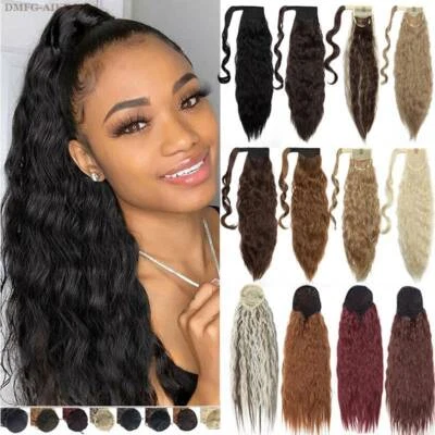 Thick Ponytail Clip In Hair Extension Wrap Around Ponytail as Real Human Hair US - Image 1 of 4