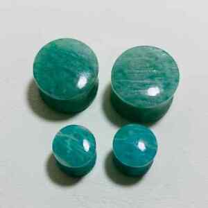 Amazonite Natural Gemstone Ear Plugs, 3 to 54 MM Size Available #29